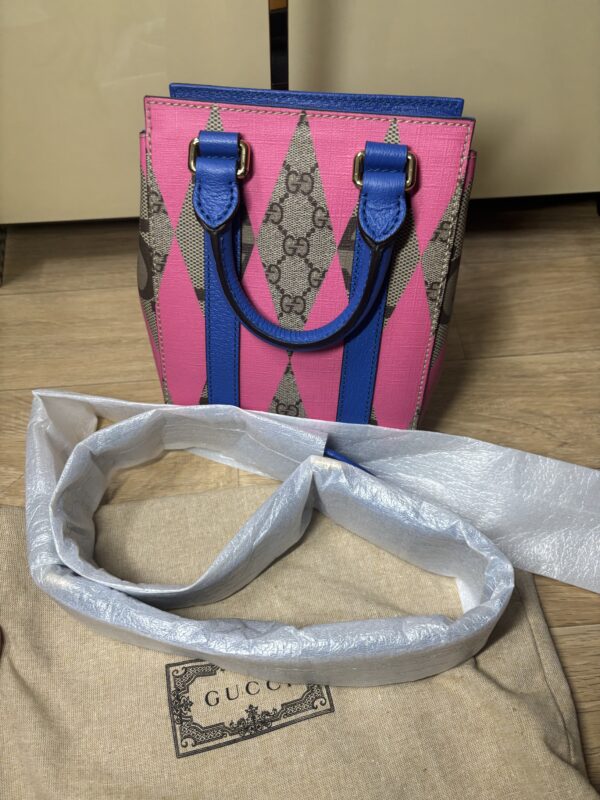 [정품/ 새상품] 구찌 GG 수프림 프린팅 미니 토트&숄더백